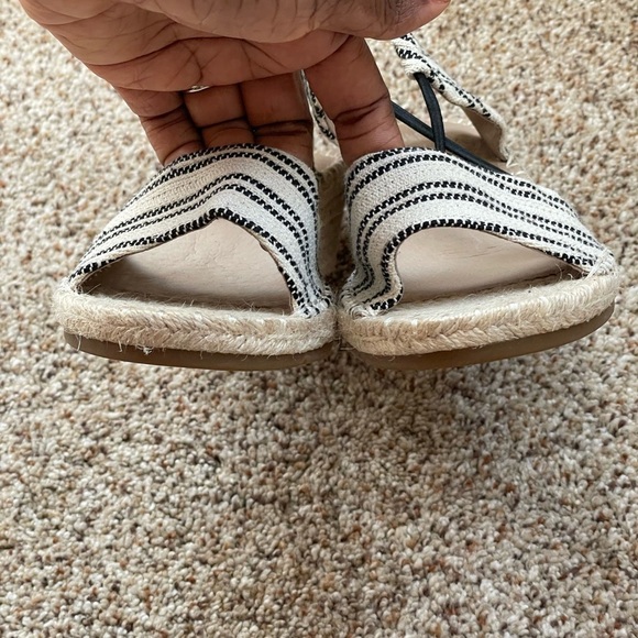 Eileen Fisher Women's Agnes Tan Black Striped Espadrille Wedge NWOT Size 9.5 - Picture 11 of 12